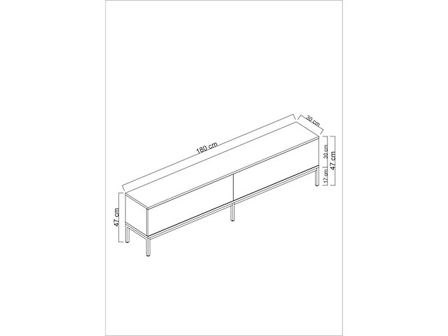 Tv-standaards - zwart 180cm - afbeelding 6 van  7