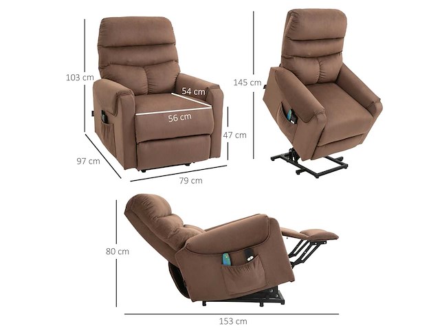 Tv-stoel met massagefunctie - afbeelding 4 van  7