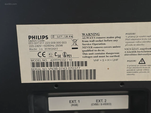 Tv toestel philips 42pfp5332/10 - afbeelding 2 van  4