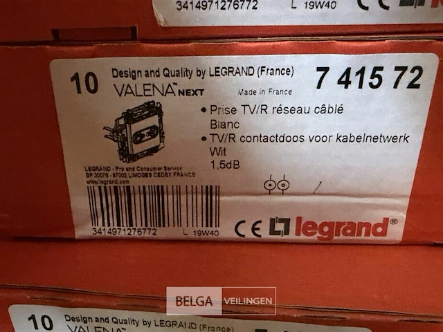 Tv/fm-contactdoos legrand valena next (10 st/doos-6 dozen) - afbeelding 2 van  2