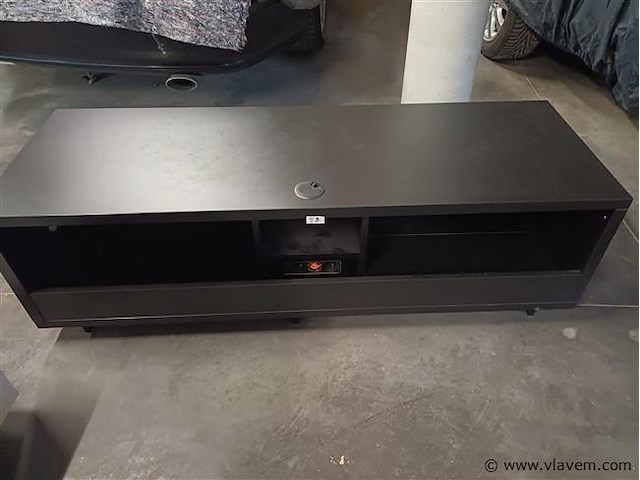 Tv/hifi meubel, black & white, 2 stuks - afbeelding 2 van  2