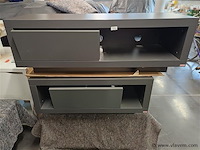 Tv/hifi meubel, grijs, 2 stuks - afbeelding 1 van  2