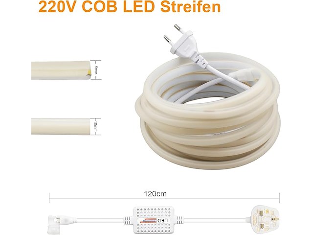 Tway cob led-strip 220 v 20 m - afbeelding 3 van  6