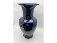 Twee grote kobalt blauwe baluster vazen - afbeelding 9 van  9