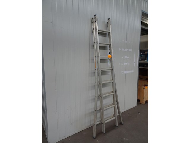 Tweedelige alu ladder solide - afbeelding 2 van  3