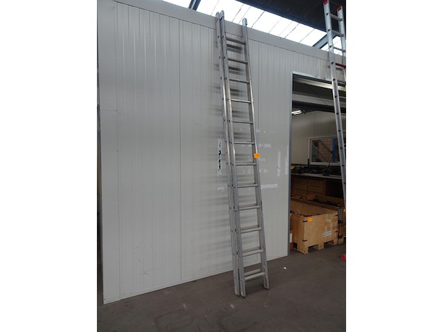 Tweedelige alu ladder - afbeelding 2 van  2