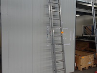 Tweedelige alu ladder - afbeelding 2 van  2