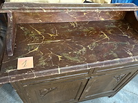 Tweedeurs kastje met trompe l'oeil top - afbeelding 2 van  3
