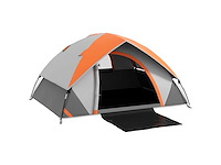 Tweepersoons koepeltent - oranje/grijs - afbeelding 2 van  5