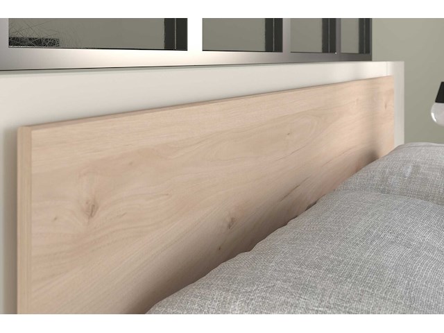 Tweepersoonsbed achiel - 140x200cm - met opbergruimte - eikdecor/zwart - afbeelding 3 van  7