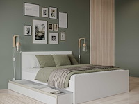 Tweepersoonsbed clyde - 160x200cm - wit - afbeelding 3 van  8