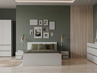 Tweepersoonsbed clyde - 160x200cm - wit - afbeelding 5 van  8