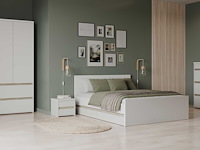 Tweepersoonsbed clyde - 160x200cm - wit - afbeelding 6 van  8