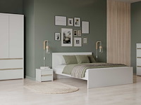 Tweepersoonsbed clyde - 160x200cm - wit - afbeelding 7 van  8