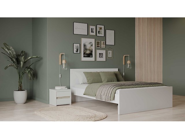 Tweepersoonsbed clyde - 160x200cm - wit - afbeelding 8 van  8