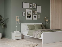 Tweepersoonsbed clyde - 160x200cm - wit - afbeelding 8 van  8