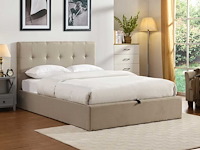 Tweepersoonsbed corbi met opbergruimte 180x200 - zand - afbeelding 1 van  4