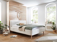 Tweepersoonsbed dalila 160x200cm teddystof - wit