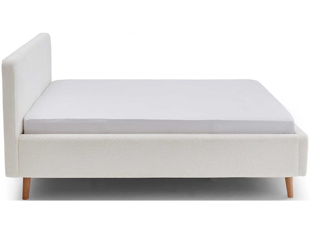 Tweepersoonsbed dalila 160x200cm teddystof - wit - afbeelding 2 van  6