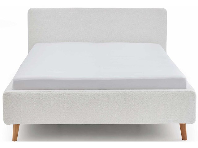 Tweepersoonsbed dalila 160x200cm teddystof - wit - afbeelding 3 van  6