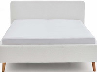 Tweepersoonsbed dalila 160x200cm teddystof - wit - afbeelding 3 van  6