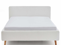Tweepersoonsbed dalila 180x200cm teddystof met opbergruimte - wit - afbeelding 2 van  3