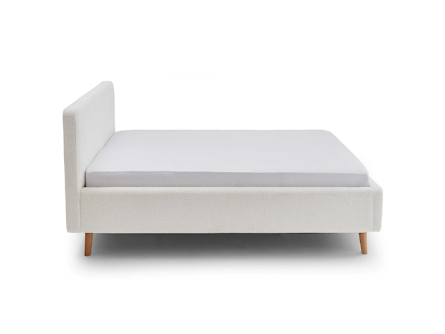 Tweepersoonsbed dalila 180x200cm teddystof met opbergruimte - wit - afbeelding 3 van  3