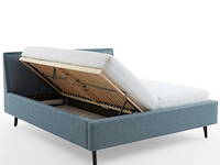 Tweepersoonsbed estee 180x200 met opbergruimte - blauw/zwart - afbeelding 4 van  7