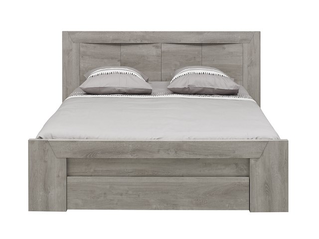 Tweepersoonsbed hayden met lade 140x200 - lichtgrijze eik - afbeelding 2 van  4