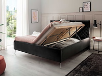 Tweepersoonsbed janice met opbergruimte 180x200cm - zwart - afbeelding 2 van  5