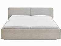 Tweepersoonsbed kubrik 180 x 200 cm ribfluweel - beige - afbeelding 5 van  7