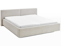 Tweepersoonsbed kubrik 180 x 200 cm ribfluweel - beige - afbeelding 7 van  7