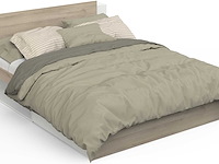 Tweepersoonsbed liva - 160x200cm - met opbergruimte - wit/eikdecor - afbeelding 4 van  7