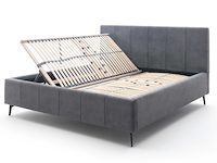 Tweepersoonsbed lizzie 180x200cm met opbergruimte - antraciet