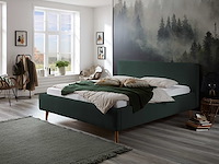 Tweepersoonsbed madras 160x200cm ribfluweel - donkergroen
