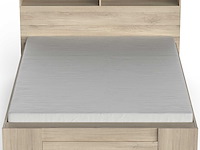 Tweepersoonsbed maksim - 140x190/200cm - met opbergruimte - eikdecor - afbeelding 1 van  7