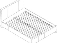 Tweepersoonsbed miro 140x200 - bruin - afbeelding 3 van  4