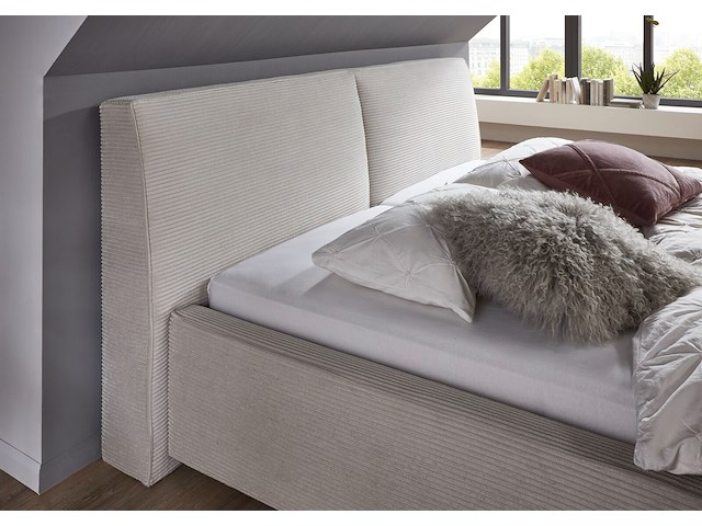 Tweepersoonsbed mitoma | 160 x 200 cm | beigekleurig design - afbeelding 2 van  7