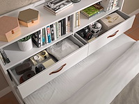 Tweepersoonsbed sabri 140x190cm, 3 lades - wit - afbeelding 5 van  7