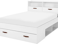 Tweepersoonsbed sabri 140x190cm, 3 lades - wit - afbeelding 1 van  7