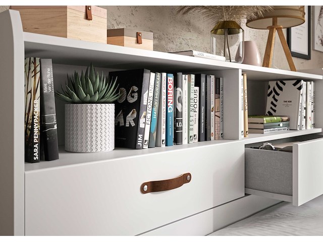 Tweepersoonsbed sabri 140x190cm, 3 lades - wit - afbeelding 6 van  7