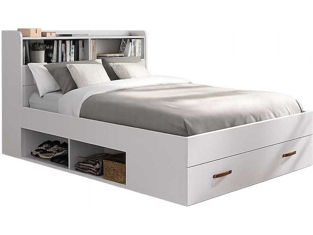 Tweepersoonsbed sabri 140x190cm, 3 lades - wit - afbeelding 7 van  7
