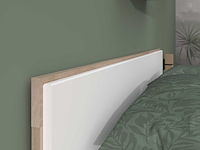 Tweepersoonsbed sueno 140x200cm met opbergruimte - wit/eikdecor - afbeelding 6 van  7