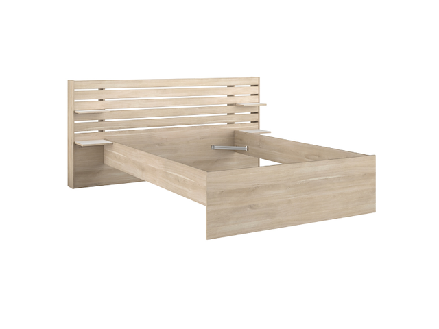 Tweepersoonsbed tokio 160x200cm-eikdecor/wit - afbeelding 2 van  7