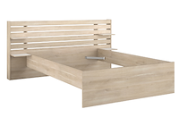 Tweepersoonsbed tokio 160x200cm-eikdecor/wit - afbeelding 2 van  7