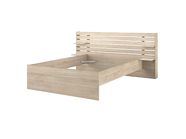 Tweepersoonsbed tokio 160x200cm-eikdecor/wit - afbeelding 3 van  7