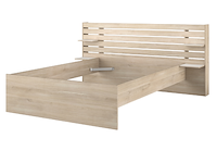 Tweepersoonsbed tokio 160x200cm-eikdecor/wit - afbeelding 3 van  7