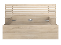 Tweepersoonsbed tokio 160x200cm-eikdecor/wit - afbeelding 4 van  7