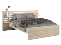 Tweepersoonsbed tokio 160x200cm-eikdecor/wit - afbeelding 5 van  7