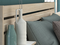 Tweepersoonsbed tokio 160x200cm-eikdecor/wit - afbeelding 7 van  7